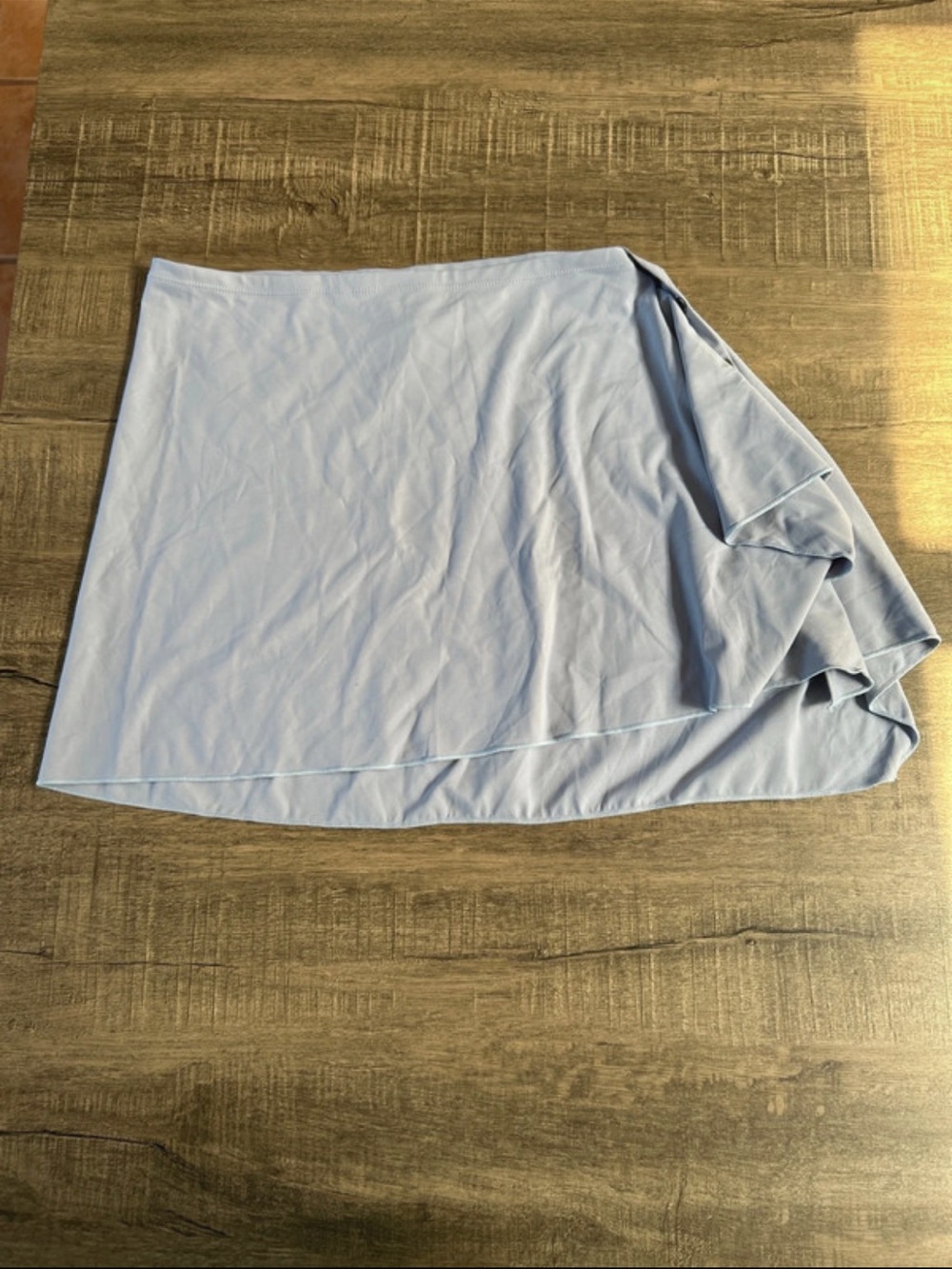 HALARA Light Blue Asymmetrical Wrap Skirt